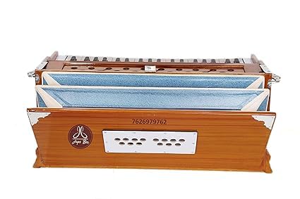 Musical Instrument Harmonium With Cover & Free Carry Bag - 7 Stopper, 39 Keys, Double Bellow, Two Reeds (Base- Male), 3 1/4 Octave