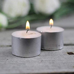 WHITE TEALIGHT CANDLES PACK OF 10 | 100 CANDLES | 9 HOURS BURNING TIME