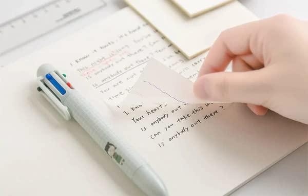 Sticky Notes Pastel Sticky Note Clear Self - Sticky Annotation, Waterproof | Pack Of 1, White