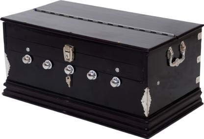 Musical Instrument Harmonium With Keyboard Cover With Lock - 39 Keys, Double Fold Bellow, 5 Stopper, Two Reeds (Bass+ Male)