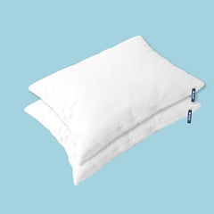 Smart Adjustable Plush Pillow, Super Soft & Fluffy Pillow, Microfiber, White | Neck Support, Lightweight, Breathable, Rectangular Shape, Bed Pillow - Pack Of 2
