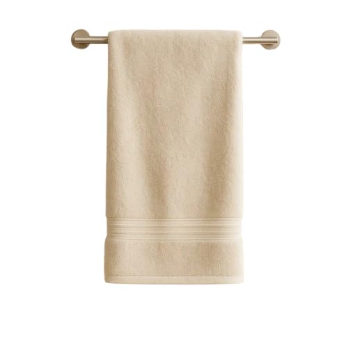 Essencenest Ultra-Soft Bamboo Fiber Bath Towel 450 Gsm, Eco-Friendly, Antibacterial & Antifungal (Cream)