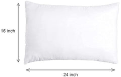 Microfiber Extra Soft White Pillows, Pillows For Sleeping - 40x60 Cm | Bed Pillow, Rectangular Deign, For Neck & Shoulder, Head Pain Relief - Pack Of 2