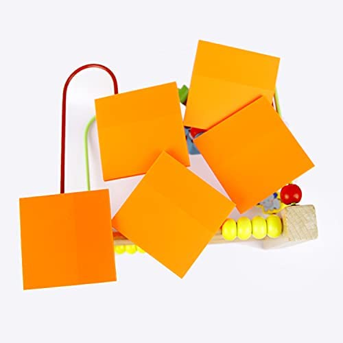 Sticky Notes Pastel Sticky Note Clear Self - Sticky Annotation, Waterproof | Pack Of 2, Orange