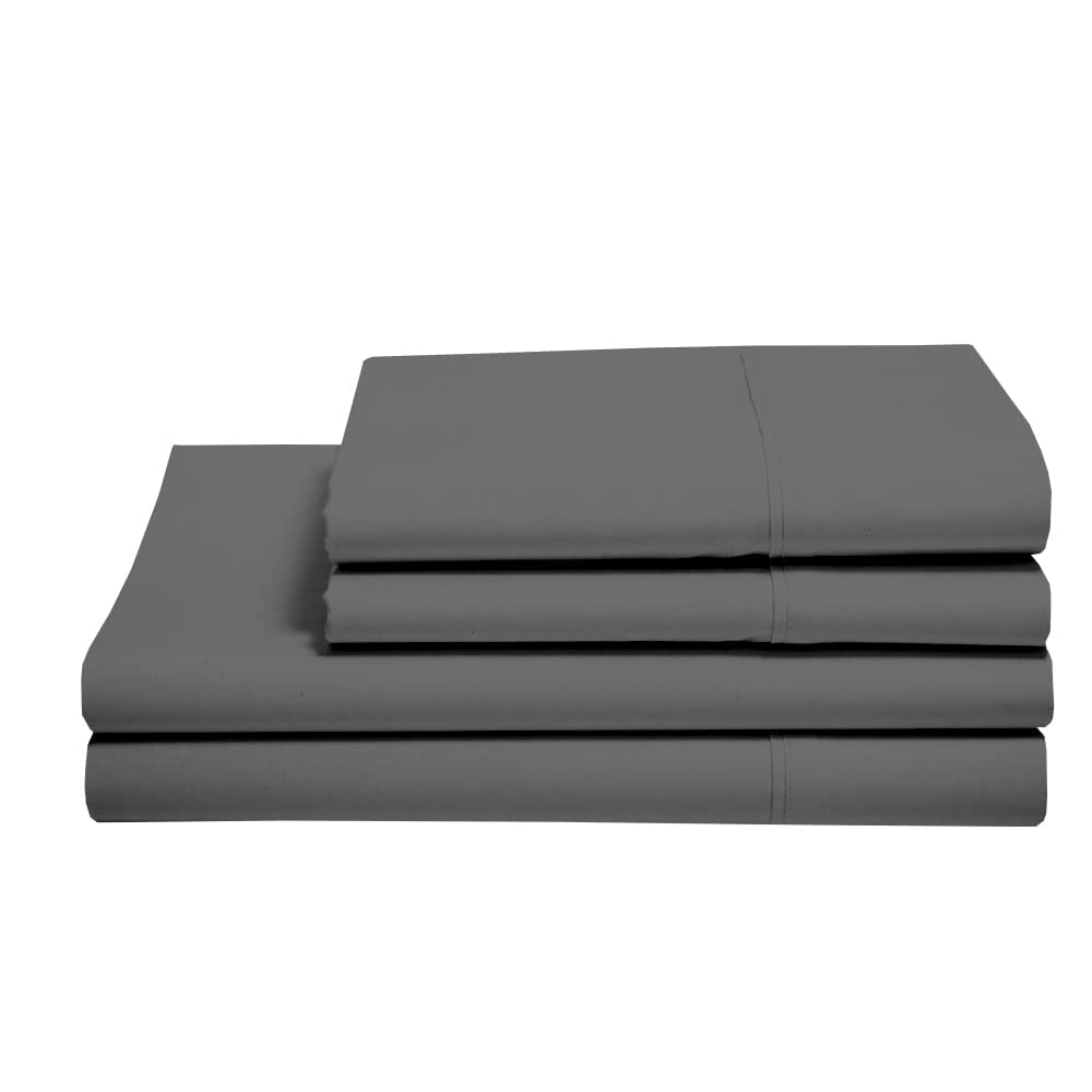 100% Microfiber Double Bedsheet With 2 Pillow Cover - 90 X 100 Inches, Dark Grey | Luxury & Durability | Lightweight Fabric Suitable For Warmer Seasons & Less Chilly Nights