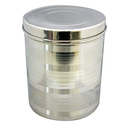 Silver Stainless Steel Containers With Lid For Home & Kitchen | Durable Storage Box - Kitchen Dabba With Lid, 750ml - Stainless Steel Deep Storage Box