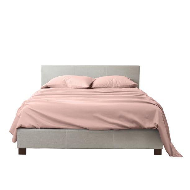 Perfect Pure Single Plain Bedsheet With 1 Matching Pillow Cover - Sized 60 X 90 Inches, Peach | Soft Microfiber Ideal For Everyday Use Bedsheet - 300 Thread Count