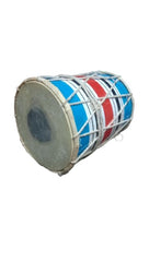 Handmade Indian Wooden Dholak For Kids - Multicolor | Perfectly Symmetric Round Dholak - Mini Dholak For Festival, Wedding, Satsang | Very Easy To Tune