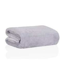 Skevera Microfiber Bath Towels 300 Gsm | Extra Soft Plush & Quick Dry High Absorbency With Large Size Towels For Bathing (Grey)