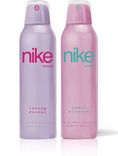 Nike Loving Floral & Sweet Blossom Women Eau De Toilette Deodorants 400ml 13.5 Fl.oz. Pack Of 2 | Perfect Birthday For Bestfriend