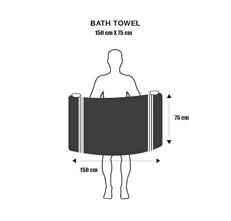 Lukzer Soft 100% Cotton Light Weight Super Absorbant Bath Towel 600 Gsm (Dark Blue)
