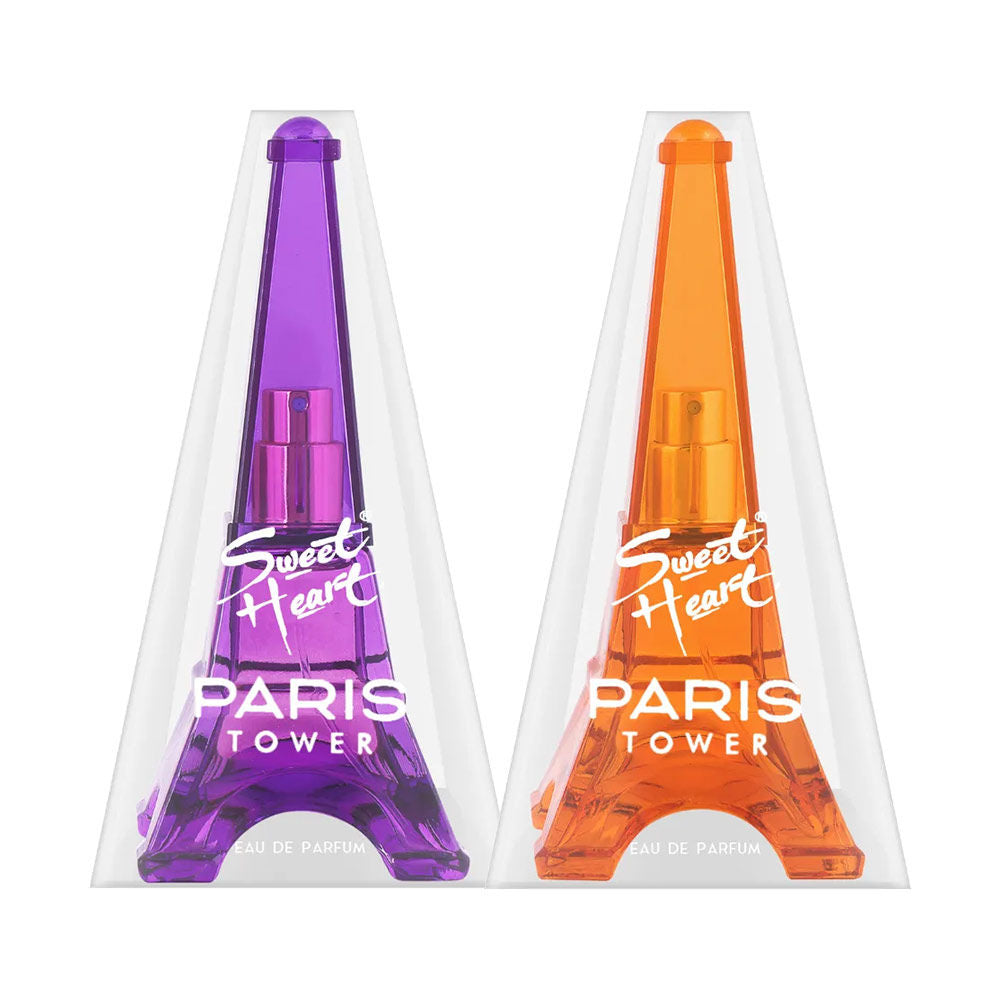 Sweet Heart Orange And Purple Paris Tower Eau De Parfum 2pcs 80ml 2.7 Fl.oz.