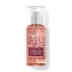 BATH & BODY WORKS A THOUSAND WISHES TRAVEL SIZE FINE FRAGRANCE MIST 75ML 2.5 FL.OZ.