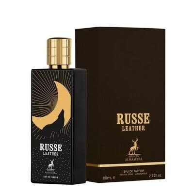 RUSSE LEATHER BY MAISON ALHAMBRA EAU DE PARFUM FOR MEN & WOMEN 80ML 2.7 FL.OZ.