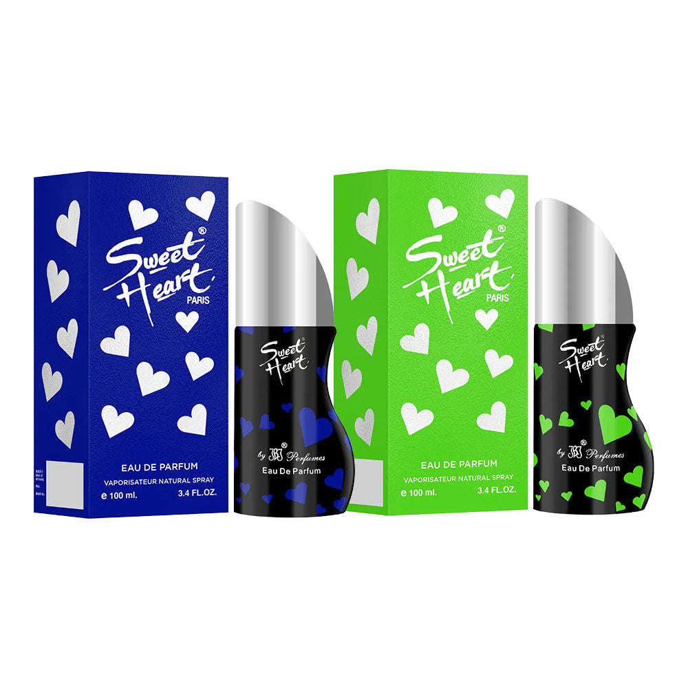 Sweet Heart Blue & Green Eau De Perfume 2pcs 200ml 6.7 Fl.oz.