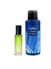 Ajmal Emulse Eau De Parfum 20ml 0.6 Fl.oz. & Yearn Deodorant 150ml 5 Fl.oz. Party Wear Gift For Men And Women | Pack Of 2