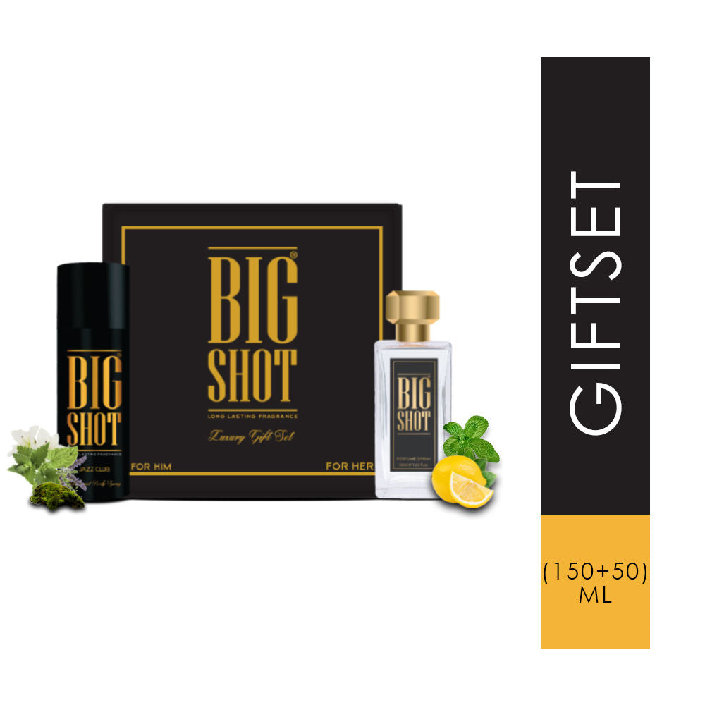 Oscar Luxury Bigshot Deo 150ml 5 Fl.oz. & Perfume 50ml 1.6 Fl.oz. Gift Set (jazz Club) | Premium Long Lasting Perfume For Unisex | Skin Friendly | Eau De Parfum | Valentine Day Gift