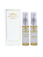 Menjewell Summer Cologne + Aqua Eau De Parfum 10ml 0.3 Fl.oz. Each Pack Of 2 | Luxury Travel Kit For Unisex