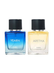 Ajmal Yearn For Men & Aretha For Women Eau De Parfum 50ml 1.6 Fl.oz. Each Pack Of 2