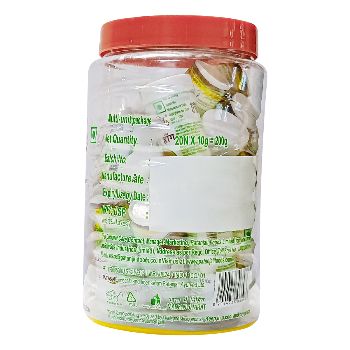 Patanjali Combo-Bandhani Hing 10gm, Pack Of 20, With Gum Arabic & Asafoetida, 200gm