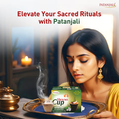 Patanjali Aastha Hawan Cup Kapoor Tulsi, With Exquisite, Soothing And Lasting Aroma, 90gm