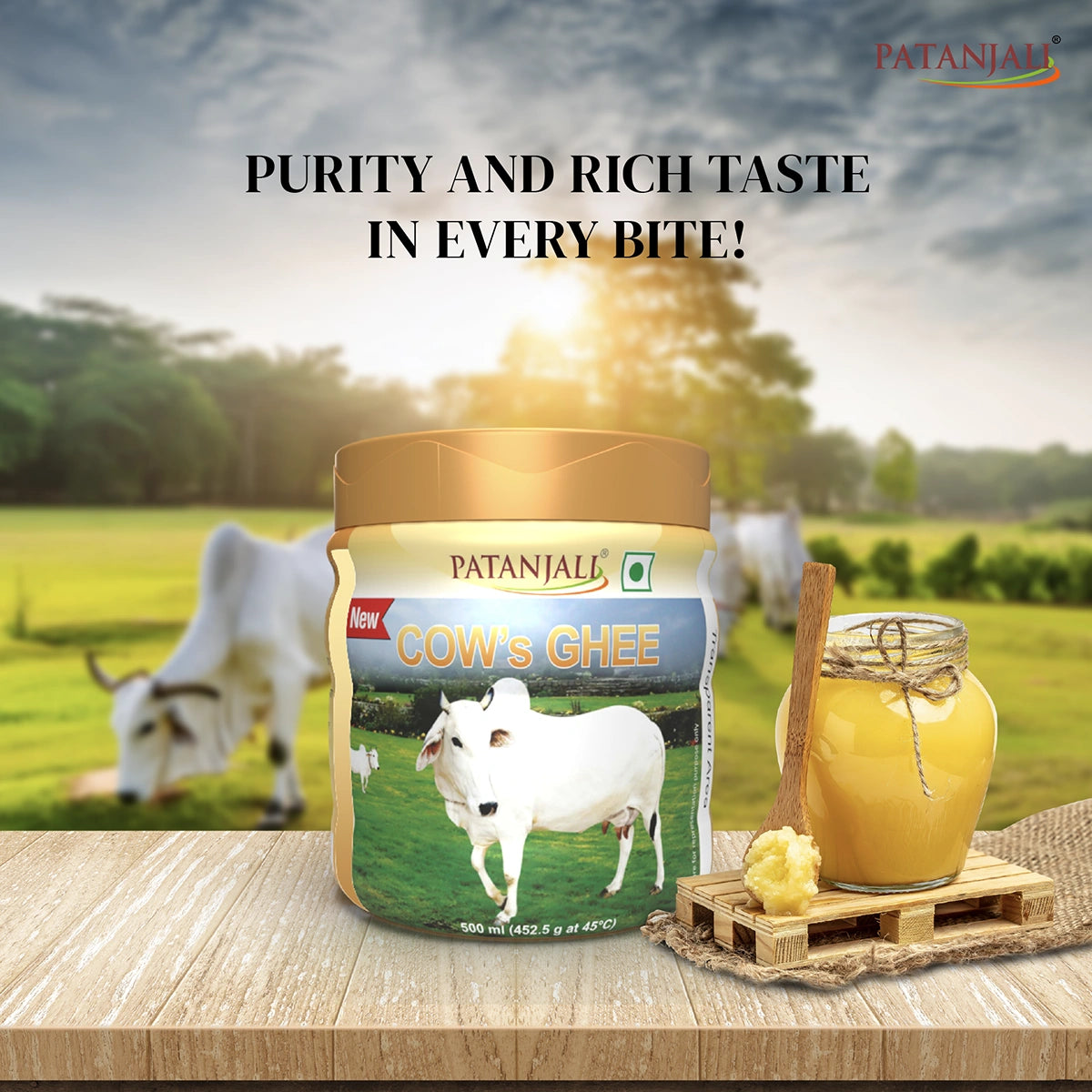 Patanjali Cow'S Ghee (Pet Jar) 500ml