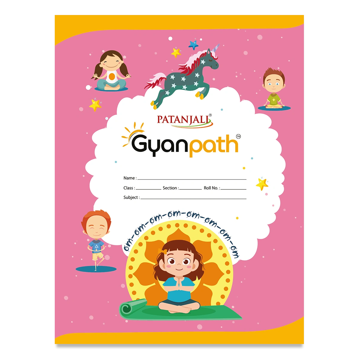 Patanjali Gyanpath Notebook (18x24 Cm) Multi Design 76pages Single Line, Pack Of 1