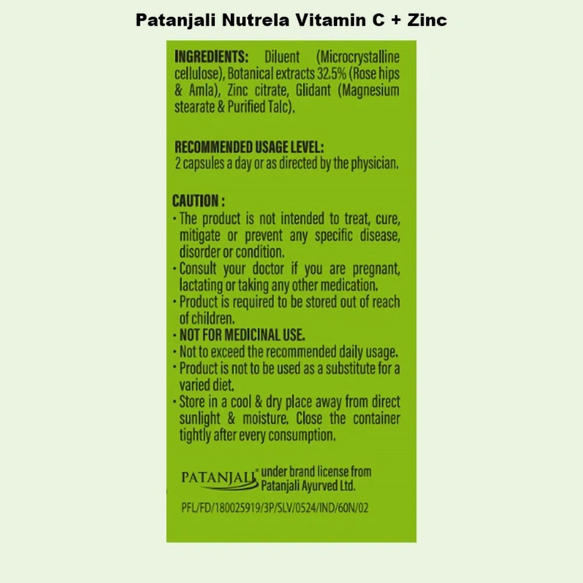 Patanjali Combo Pat, Nutrela Vitamin C & Zinc, B, Complex (60n+30n), With Energy Booster, 60gm