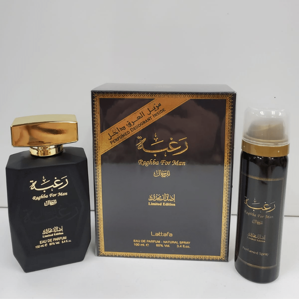 Lattafa Raghba For Men Eau De Parfum 3.4 Fl.oz. + Perfumed Deodorant Inside | Perfect Gift For Husband