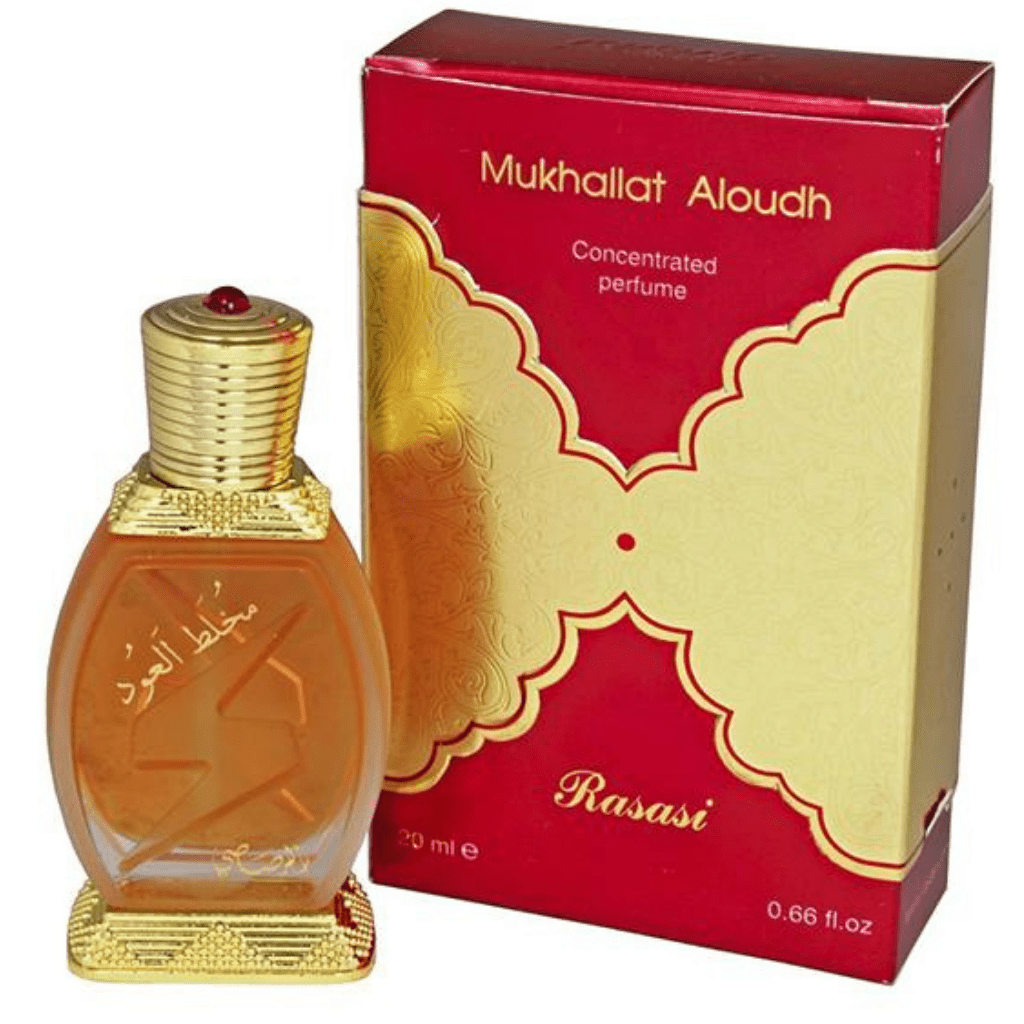 Rasasi Mukhallat Aloudh Concentrated Perfume Oil 20ml 0.6 Fl.oz. Unisex Fragrance | Long Lasting | Alcohol Free