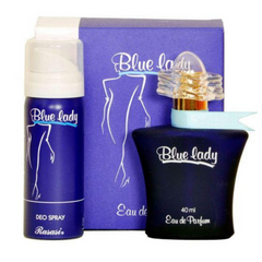 Rasasi Blue Lady Eau De Parfum 1.3 Fl.oz. + 1.6 fl.oz. With Free Deo Spray | Women Fragrance