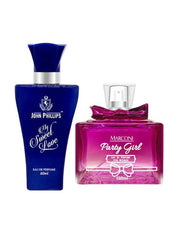 John Phillips Party Girl 100ml 3.4 Fl.oz. & My Sweet Love 60ml 2 Fl.oz. Long Lasting Eau De Parfum For Women | Perfect For Gifting