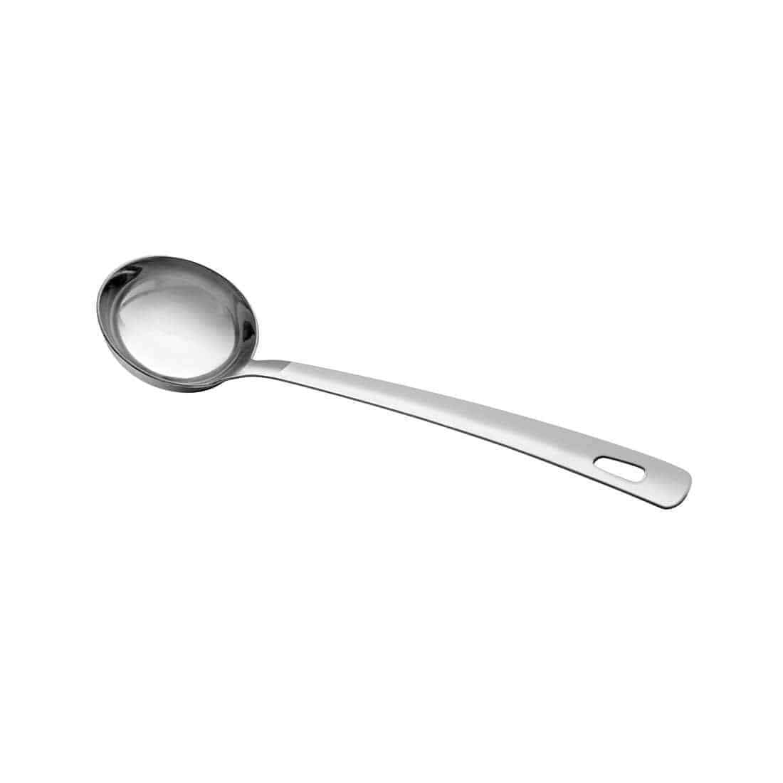 Silver Stainless Steel Ladle, 33cm | Durable, Rust Free & Dishwasher Friendly - Stainless Steel Chamcha