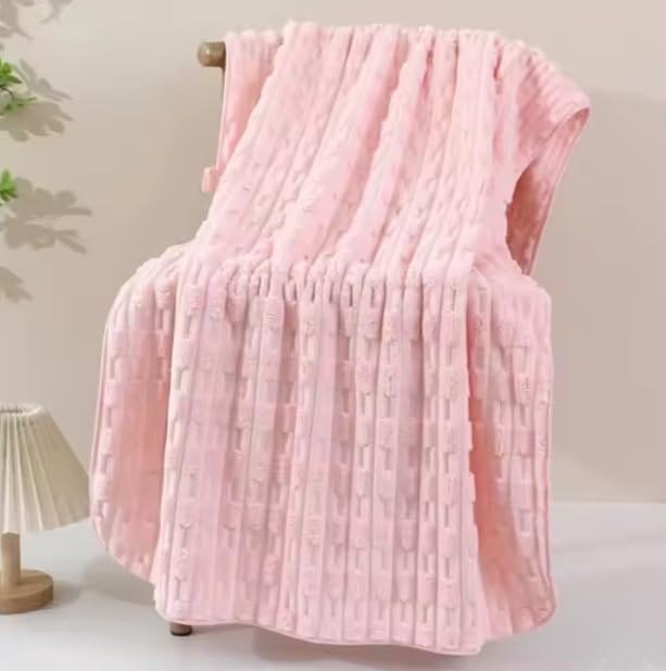 HomeCloud Korean Bath & Face Towel 400 Gsm | Plush Soft & Luxury Towel Set With Hanging Loop | 3x Softer Than Cotton Towels | Set Of 2 (Pink)