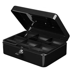 Latest Heavy Metal Locking Large Cash Box For Home Office Shop Money Cash, Colour - Black, Special Feature - Portable