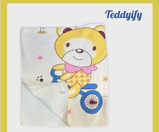 Teddyify Soft Cotton Baby Bath Towel 250 Gsm | Infants, New Born Babies Towel High Absorbent, Soft Cotton Premium Washcloth (Multicolor)