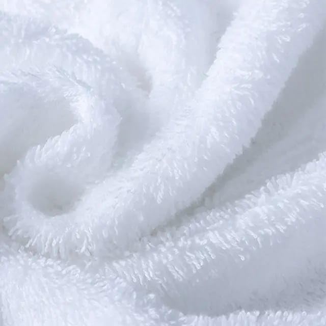 V Vantra 100% Cotton Bath Towels 500 Gsm | Soft, Highly Absorbent, Quick Dry & Anti Microbial Large Size Bath Towel (White)