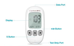 CareSens S Fit Blood Glucose Monitoring System With Enhanced Accuracy & Precision, Combo Offer 10s Test Strips In Side Kit+50s Test Strips (Total 60 Test Strips)+100 Blood Lancet