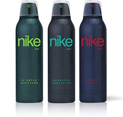 Nike A Spicy Attitude, Aromatic Addiction & Urban Wood EDT Deodorant 600ml 20.2 Fl.oz. Pack Of 3 | Best Gift Set For Men