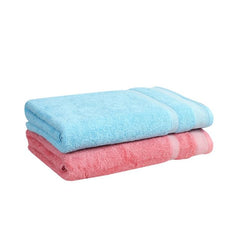 Mafatlal Premium Cotton Bath Towel 1100 Gsm | Quick Dry, Durable Long Size Towel- Pack Of 2 (Blue & Red)