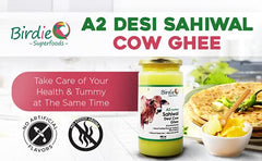 Pure Premium A2 Certified Sahiwal Desi Cow Ghee By Birdie Superfoods | Rich In Nutrients Flavor Healthy Desi Ghee Perfect For Improve Body Immunity | (250ml) 8.4 Ounce | Glass Bottle