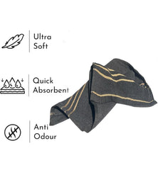 Space Fly Cotton Hand Towels 1200 Gsm | Soft & Absorbent, Towels With White Triple Stripe Design (Multicolor) - Pack Of 8