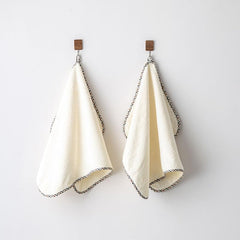 Spread Spain Microfiber Hand Towel 360 Gsm | Hand Towel For Gym & Workout Towels | Super Soft & Highly Absorbent | Set of 2 (Ivory)
