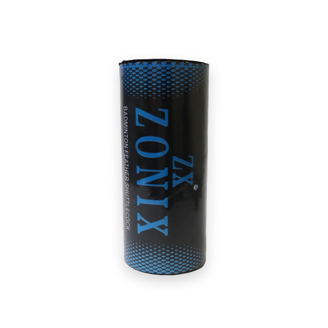 Zonix Premium Feather Shuttlecocks , Superior Flight And Durability | White , Pack Of 6