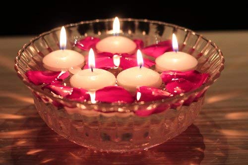BULK BUY WHITE FLOATING CANDLES SET OF 48 | PERFECT FOR COUPLE DATE NIGHT CANDLE