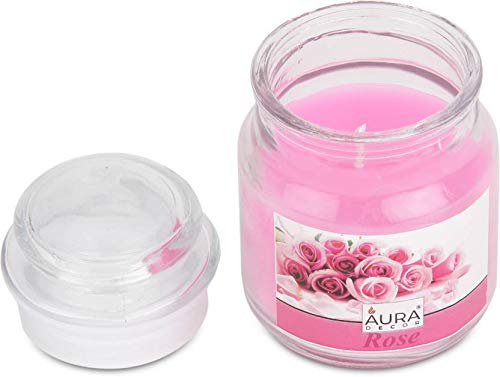 ROSE PINK FRAGRANCE JAR CANDLE SET OF 1 | PERFECT FOR COUPLES DATE CANDLES
