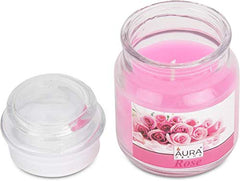 ROSE PINK FRAGRANCE JAR CANDLE SET OF 1 | PERFECT FOR COUPLES DATE CANDLES
