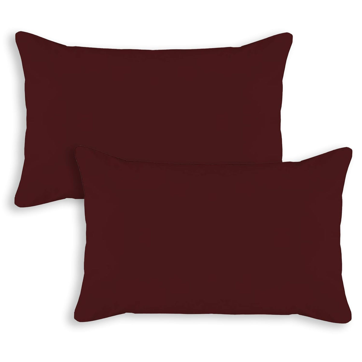 Microfiber Pillow Cushion Filler, Luxurious Pillow Filler, Brown, 16 X 24 Inch | Cushion Pillow Filler For Home Décor, Bedroom, Bed | All Season Comfort & Flawless Aesthetics - Pack Of 2