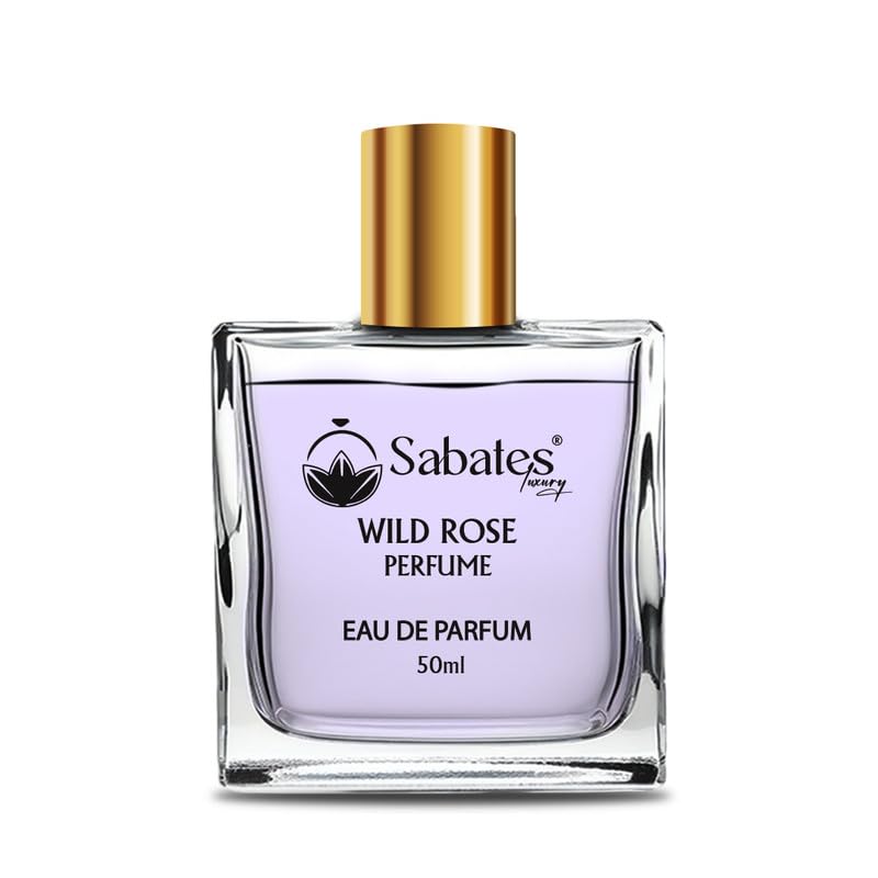 Sabates Wild Rose Luxury Eau De Parfum 50ml 1.6 Fl.oz. | Floral & Sweet Long Lasting Fragrance