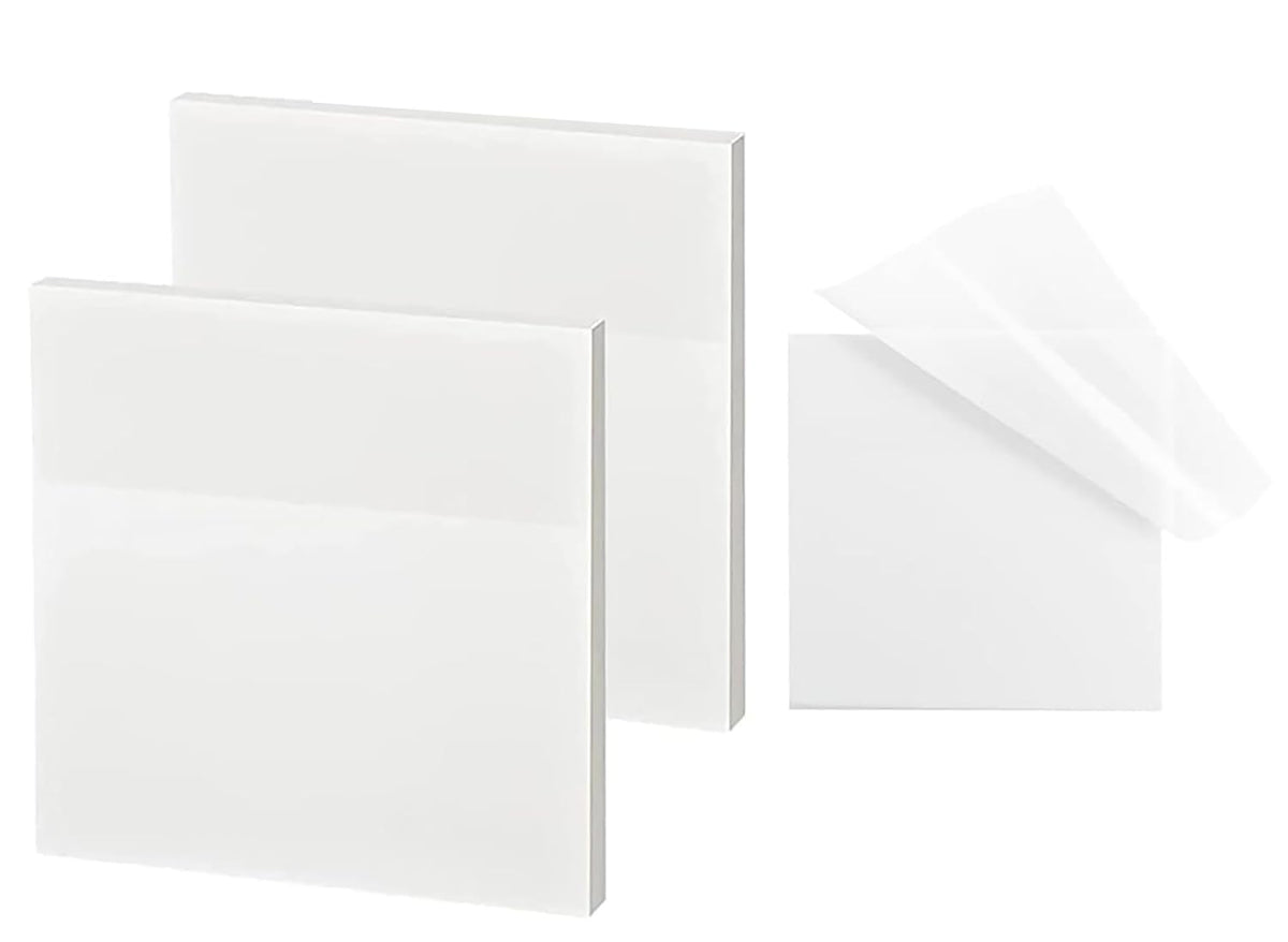 Transparent Sticky Note Sheet - 100 Sheet Count Notepad For Lists & Longer Notes, Pack Of 1 White